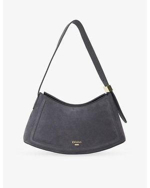 Dune Dependent Structural Suede Shoulder Bag - Gray