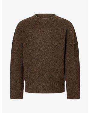 Seventh Crewneck Wool-Blend Knit Jumper - Brown