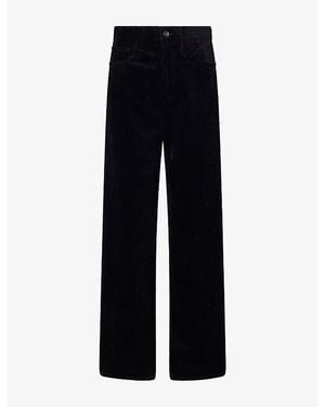 Agolde Vintage Straight-Leg Cotton-Corduroy Trousers - Black