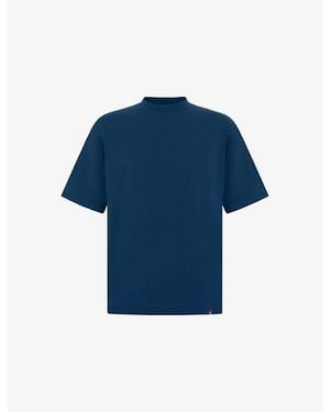 BOGGI S.Cafè Yarn Tech Cotton-Jersey T-Shirt - Blue