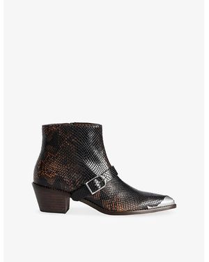 Zadig & Voltaire Tylow Leather Heeled Ankle Boots - Black