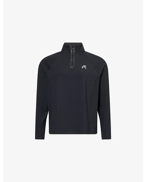Malbon Funnel-Neck Raglan-Sleeve Stretch-Woven Top - Blue