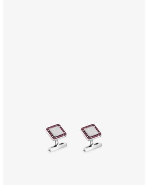 Cartier Santos De Sterling- Cufflinks - White
