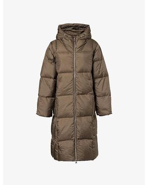 Varley Katya Long Down Puffer Jacket - Brown