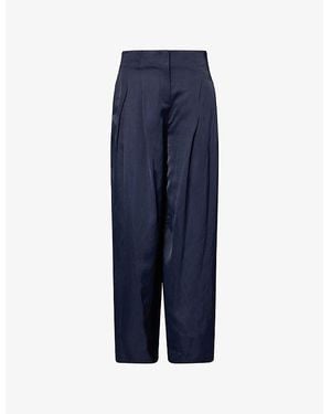 Twp Drew Pleated Woven Trousers - Blue