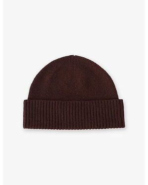 JOSEPH Chia Ribbed Cashmere Beanie Hat - Brown