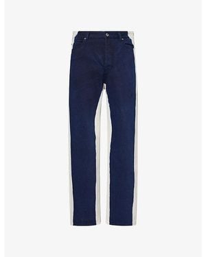 Loewe Stripe Wide-Leg Denim Jeans - Blue
