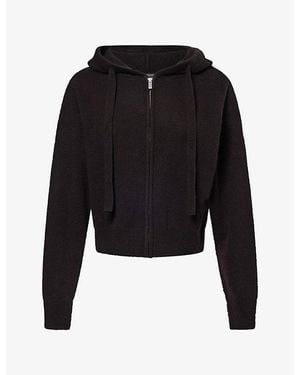 Crush Patagonia Hooded Wool And Cashmere Top - Black