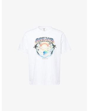 CASABLANCA Classic Casa Sunset Cotton T-Shirt - White