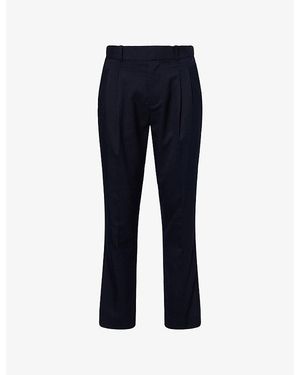 Jonathan Simkhai Bramble Pleated Stretch-Woven Pants - Blue