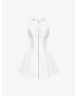 House Of Cb Loulette Halterneck Stretch-Woven Mini Dress Xs (D-E Cup) - White