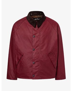 Barbour Transport Waxed-Cotton Jacket - Red