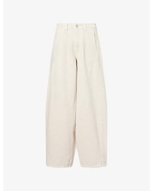 Damson Madder Erika Barrel-Leg Denim Jeans - Natural