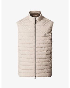 Hackett Ultra Lightweight Logo-Embroidered Shell Gilet - Natural
