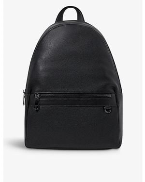 Reiss Drew Leather Backpack - Black