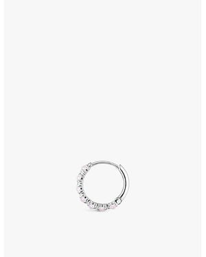 Thomas Sabo Filigree Sterling- Glass-Stone And Zirconia Single Hoop Earring - White