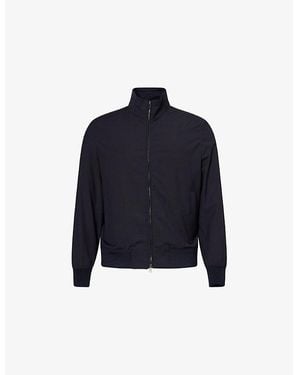 Orlebar Brown Alvaro High-Neck Wool Jacket - Blue