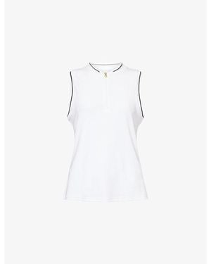 Varley Inga Performance Stretch-Jersey Top - White