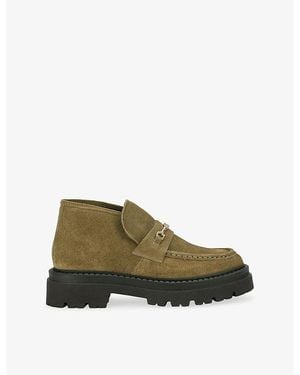 Steve Madden Karima Suede Ankle Boots - Green