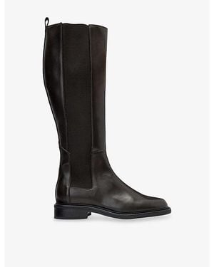 AllSaints Bales Leather Knee-High Boots - Black