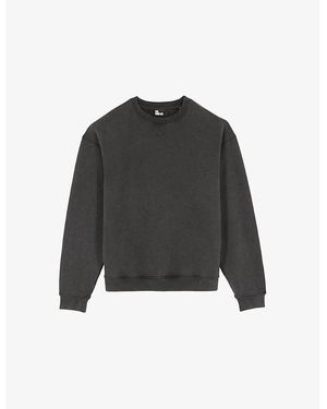 The Kooples Graphic-Print Round-Neck Cotton Sweatshirt - Black