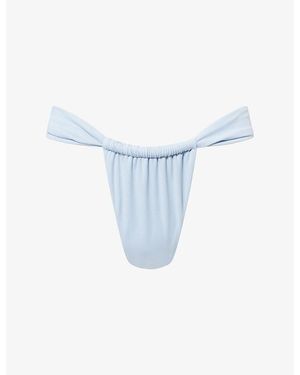 The Couture Club Ruched Bikini Bottoms - Blue