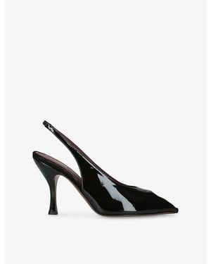 Neous Hamal Patent-Leather Slingback Courts - Black