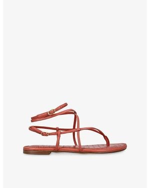Sam Edelman Clarra Leather Sandals - Red