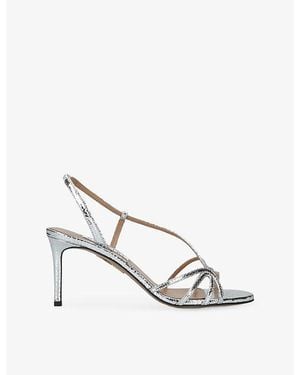 Aquazzura Talk To Me 75 Leather Slingbacks - White