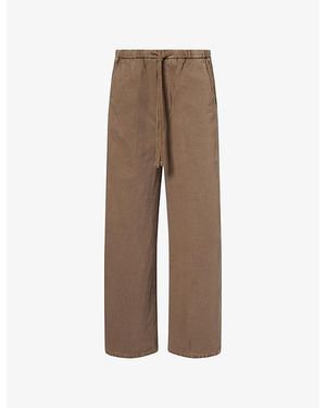 Citizens of Humanity Aurora Drawstring Cotton-Blend Trousers - Brown