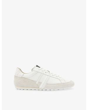 AllSaints Liam Leather And Suede Sneakers - White