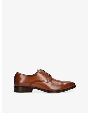 Steve Madden Parscal Leather Lace-Up Shoes - Brown