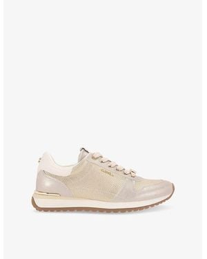 Carvela Kurt Geiger Florencia Metallic Faux-Leather Low-Top Sneakers - White