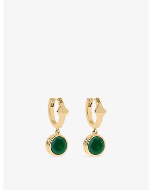 Astley Clarke Luna 18Ct- Plated Sterling- And Agate Huggie Earrings - Multicolour