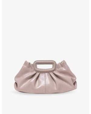 Maje Mini Naplak Leather Clutch - Pink