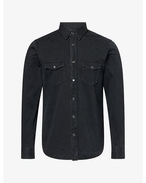 Tom Ford Slim-Fit Western Denim Shirt - Blue