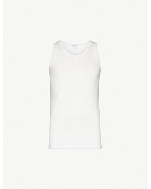 Sunspel Q82 Superfine Cotton-Jersey Vest - White