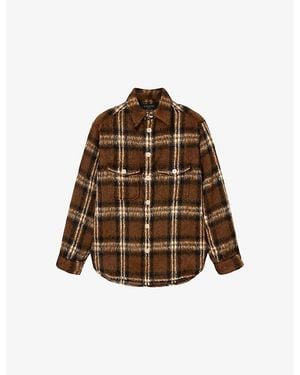 AllSaints Royodo Checked Woven Shirt - Brown