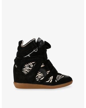 Isabel Marant Bekett Suede High-Top Sneakers - Black