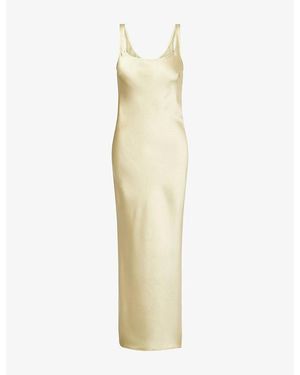 Samsøe & Samsøe Sunna Scoop-Neck Satin Maxi Dress - Metallic