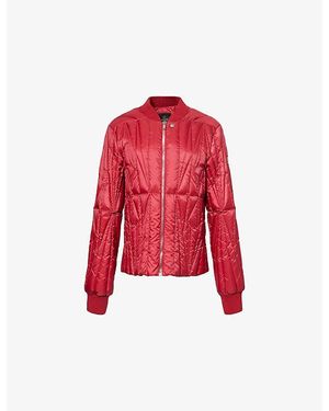 Rick Owens Geocamo Flight Round-Neck Shell-Down Jacket - Red