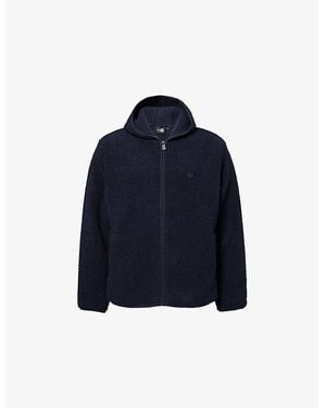 KTZ Logo-Embroidered Hooded Sherpa Jacket - Blue