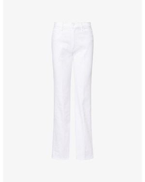 Mother The Kick It Straight-Leg Denim Jeans - White