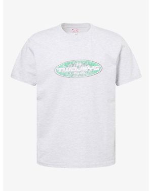 Twojeys Speedway Logo-Print Cotton-Jersey T-Shirt - White
