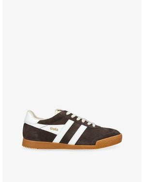 Gola Elan Suede Low-Top Trainers - Brown