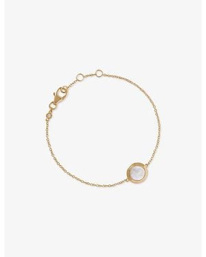 Astley Clarke Stilla 18Ct- Plated Sterling- And Mother-Of-Pearl Locket Bracelet - White