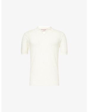 Orlebar Brown Horton Semi-Sheer Silk-Cotton Polo Shirt - White