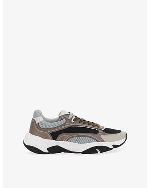 BOGGI Storm Leather And Woven Low-Top Sneakers - White
