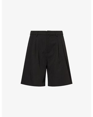 The Couture Club Tailored Longline Woven Bermuda Shorts - Black