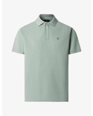 Hackett Logo-Embroidered Short-Sleeve Cotton Polo - Green